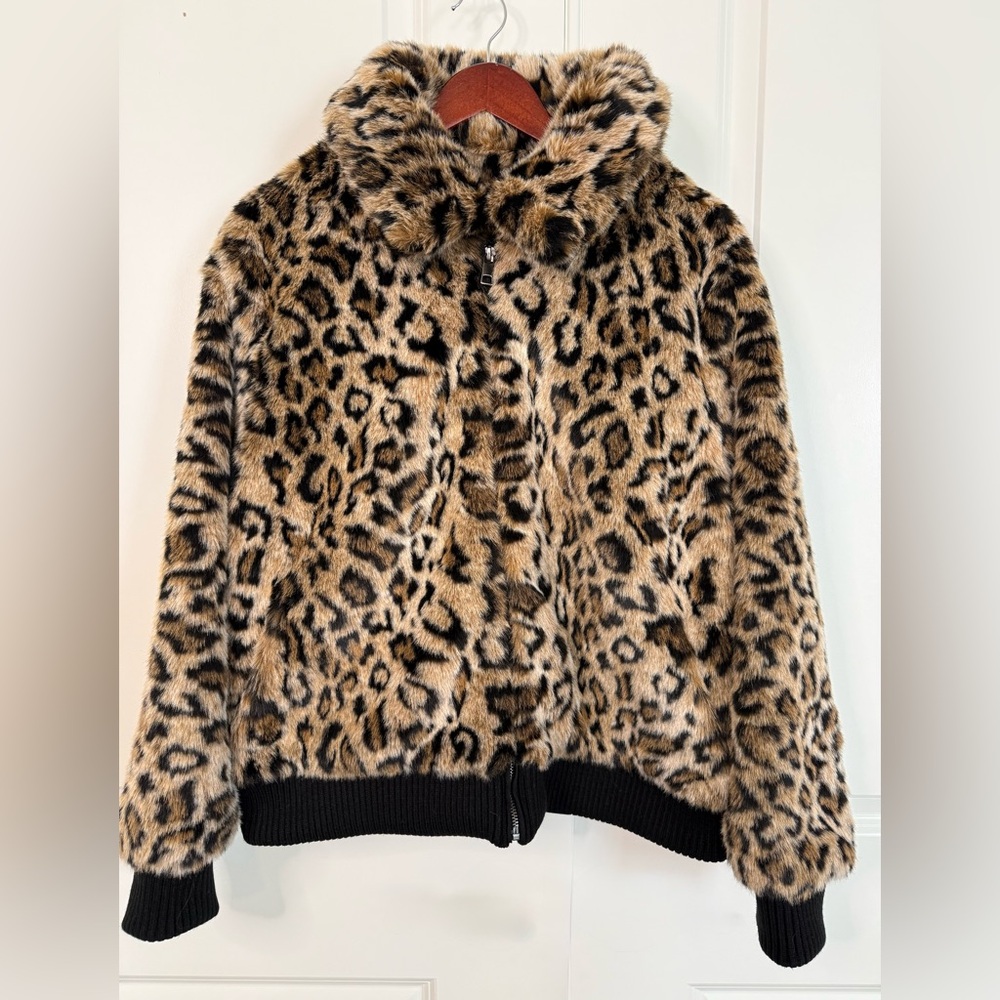 Banana Republic Black Jacket with Faux Fur Accents